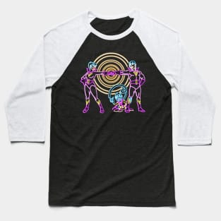 Wonder Twins neon Baseball T-Shirt